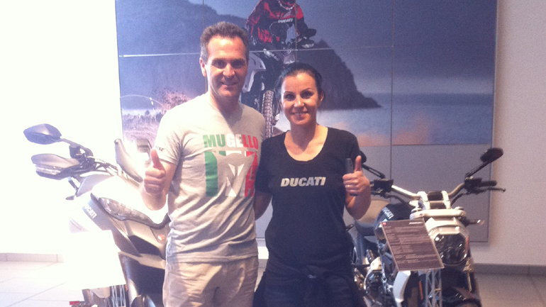 O Βασίλης Ορφανός στο εργοστάσιο της Ducati